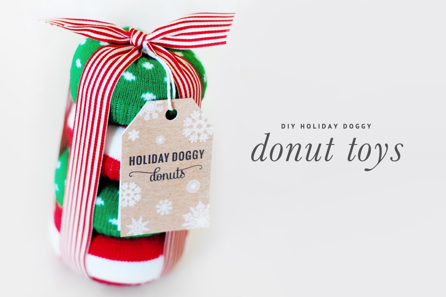 DIY Holiday Dog Donut Toy Tutorial