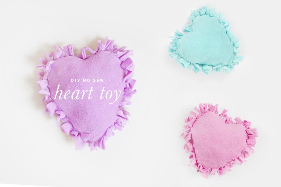 DIY: No Sew Heart Dog Toy