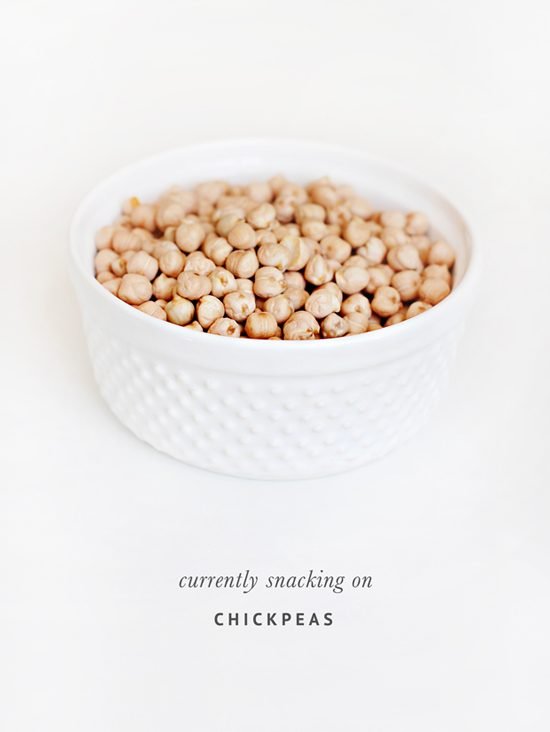 White bowl filled with chickpeas for healthy dog treat recipes.