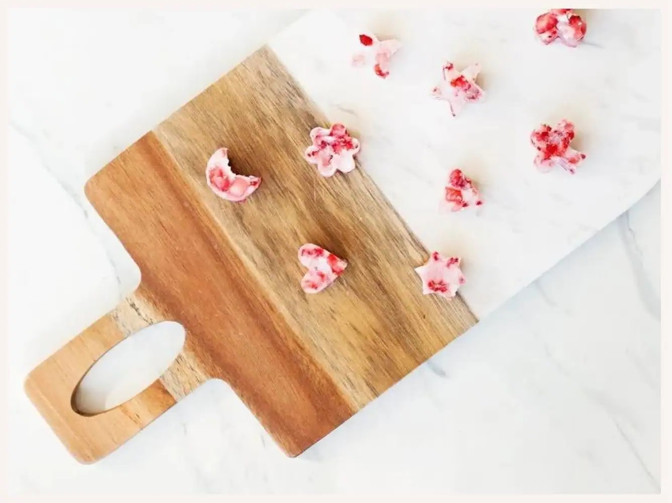 Frozen Strawberry & Coconut Oil Dog Treats (2 Ingredients)