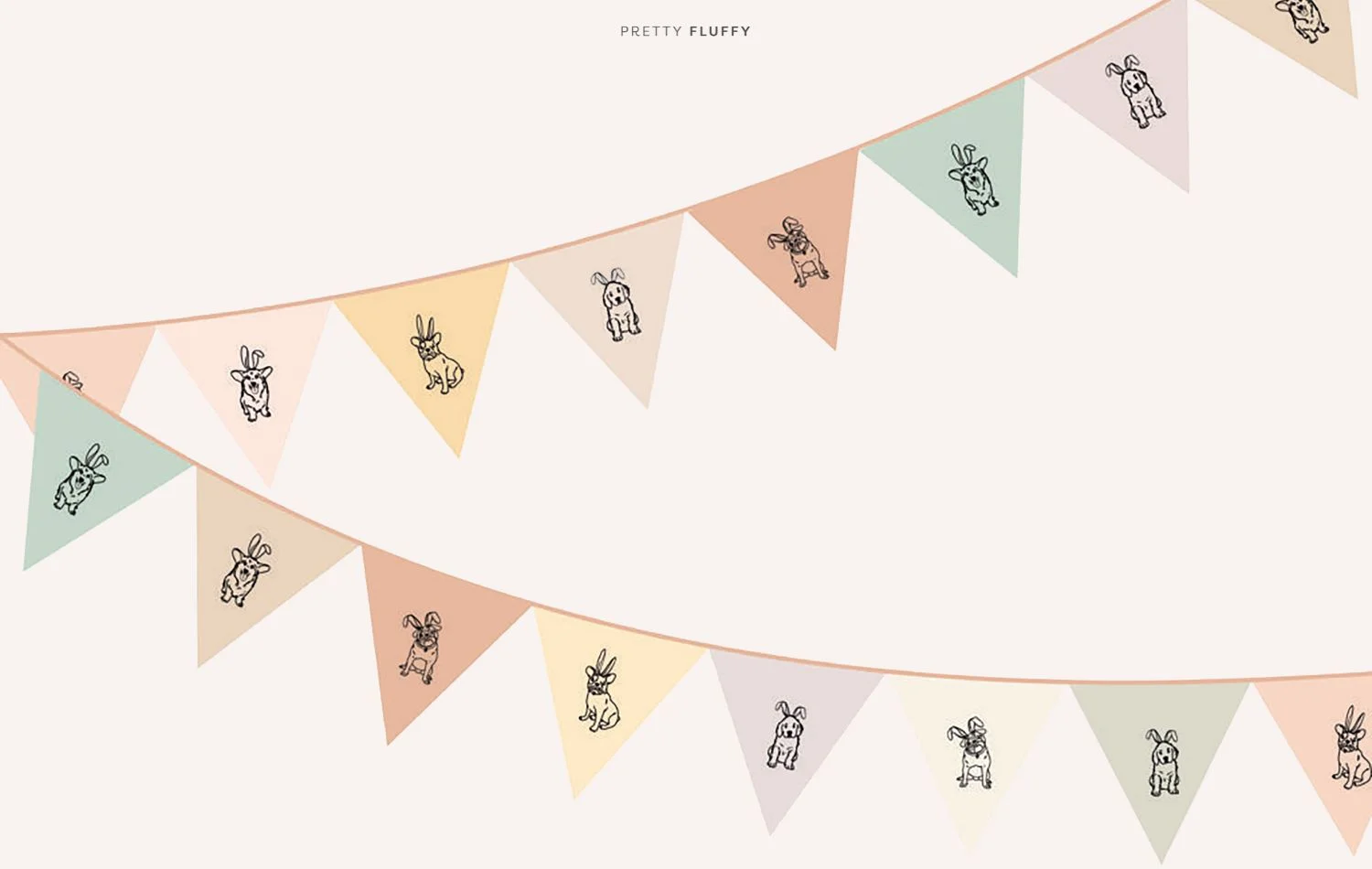 Free Printable Bunting for Easter dog photo shoot