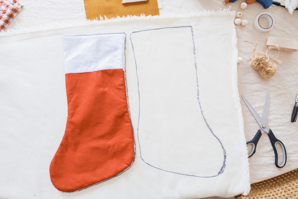 how to make a christmas stocking step by step