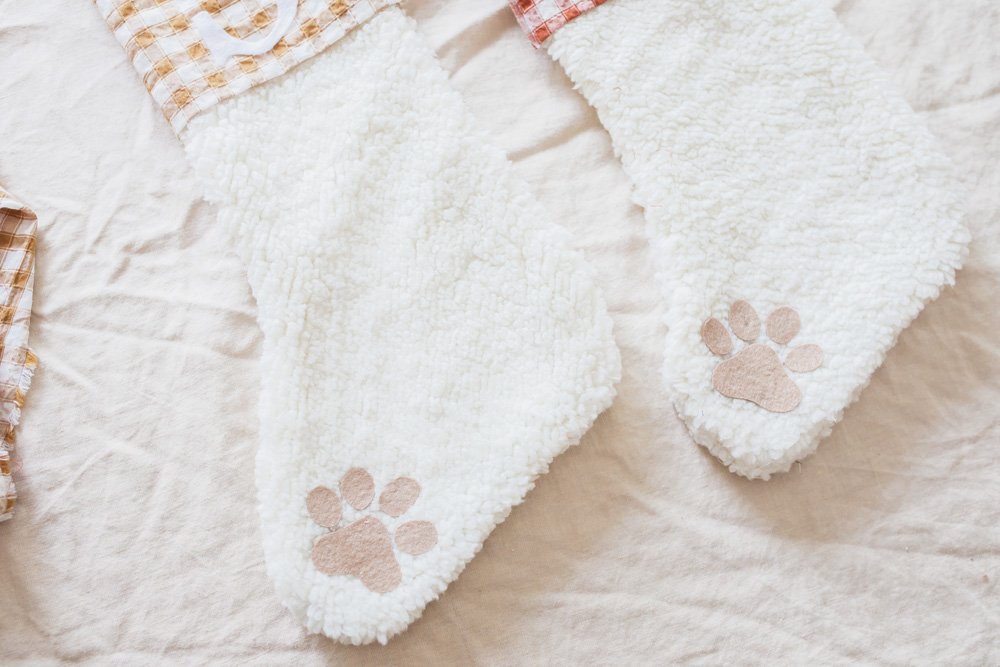how to make a dog christmas stocking step by step