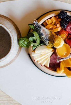 Bowl of raw dog food beside dog water bowl